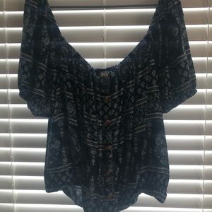 Floral bubble crop top tank